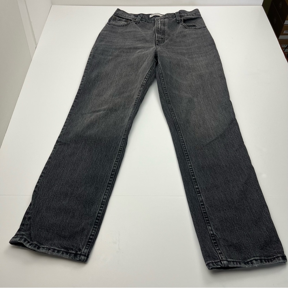 Abercrombie & Fitch 90s Straight Ultra High Rise Womens Size 27 / 4 Black Jean